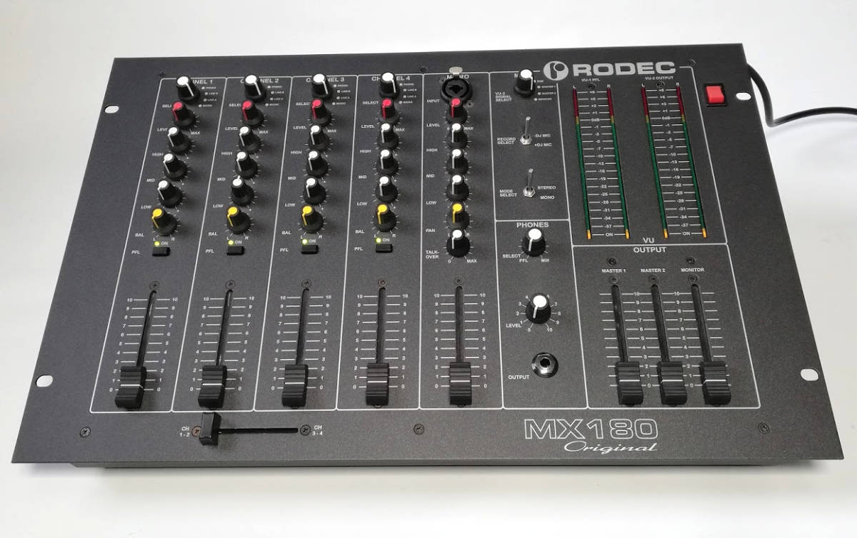 RODEC MX180 mk3 DJミキサー RODEC MX180 ORIGINAL DJミキサー 売り