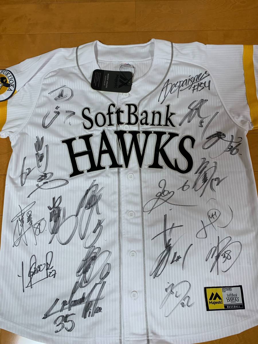 ➂◇ 福岡ダイエーホークス 球団旗(大) 直筆サイン入り ◇ 選手サイン