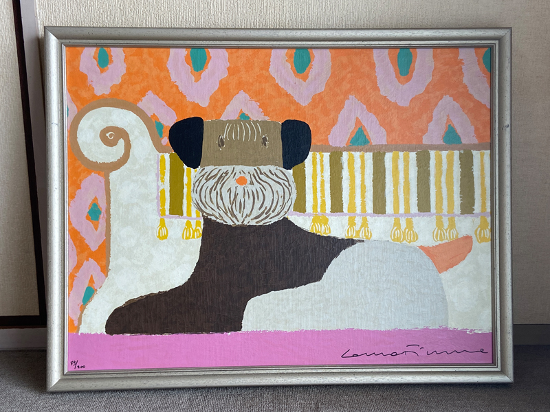 ラウラ・フューメ LAURA FIUME 絵画 絵 【王様のような犬のおじさん