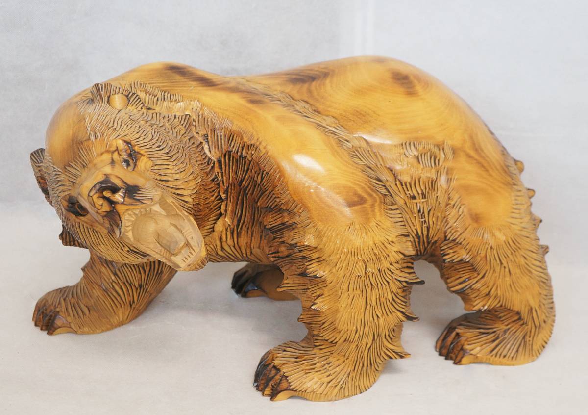 昭和レトロ 木彫の熊置物 人形 コレクション 骨董品 希少 【公式通販】