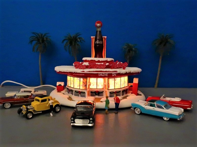 絶版☆激レア☆コカコーラ アメリカンダイナー ジオラマ ランプ ライト