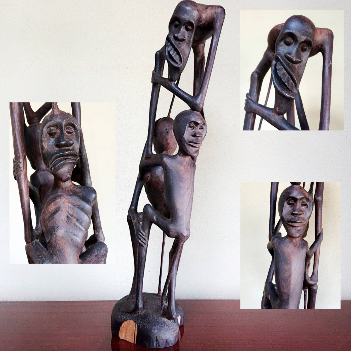 マコンデ族の黒檀男女像 【公式通販】