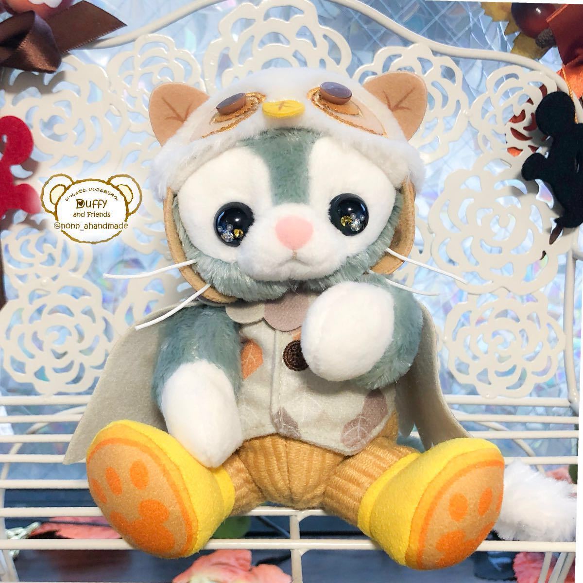 秋のぼうけん ダッフィー&ジェラトーニ ぬいぐるみ カーテンホルダー