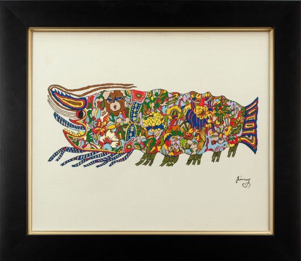 F10号】ジミー大西【ドラゴン】肉筆保証/サイン有