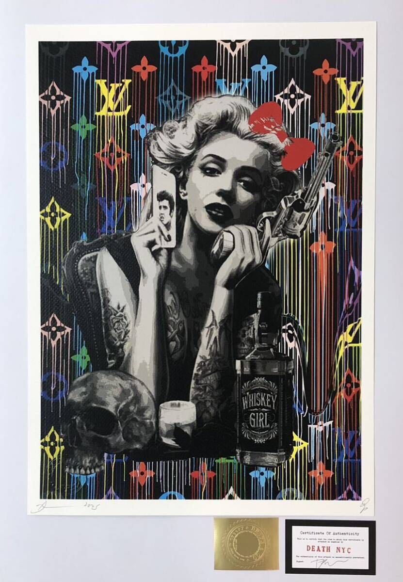 DEATH NYC YA97 新品額付き 額込 世界限定100枚DEATH NYC アートポスター