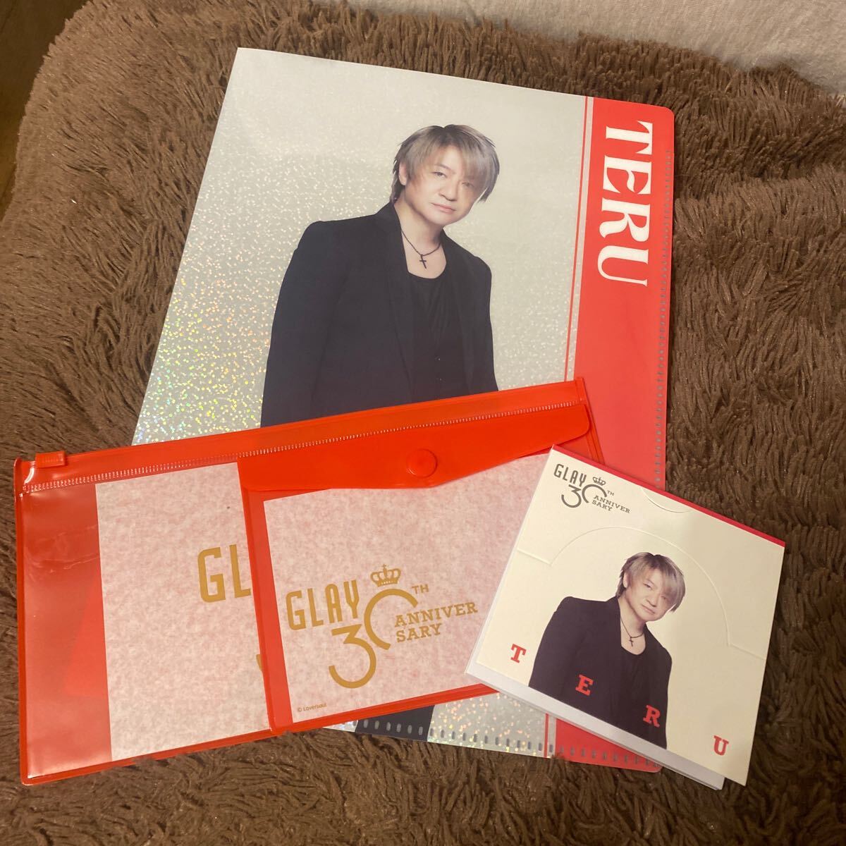 GLAY TERU 直筆サイン入りクリアファイル 1番クジ景品3点セット
