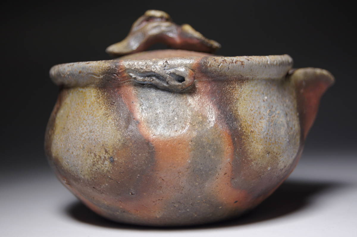 備前焼 小西陶古 宝瓶蓋龍付サンギリ茶具茶器陶芸陶器