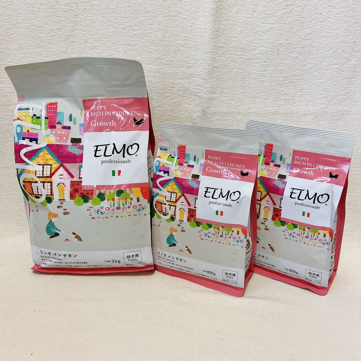 ELMO ドライフード 8袋セット アウトレット ELMO リッチチキン 800g