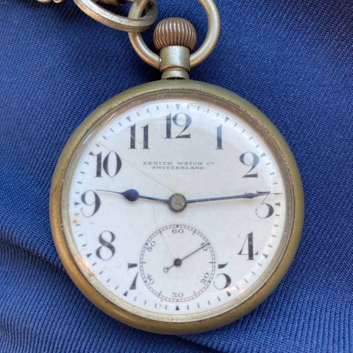 Zenith ゼニス 鉄道時計 「鉄道省」刻印 東京鉄道局 国鉄 稼働品 懐中時計