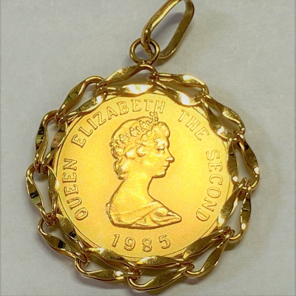 ゴールド/金貨風/1985年/ケネディ/エリザベス2世/総重量4.7g/K18