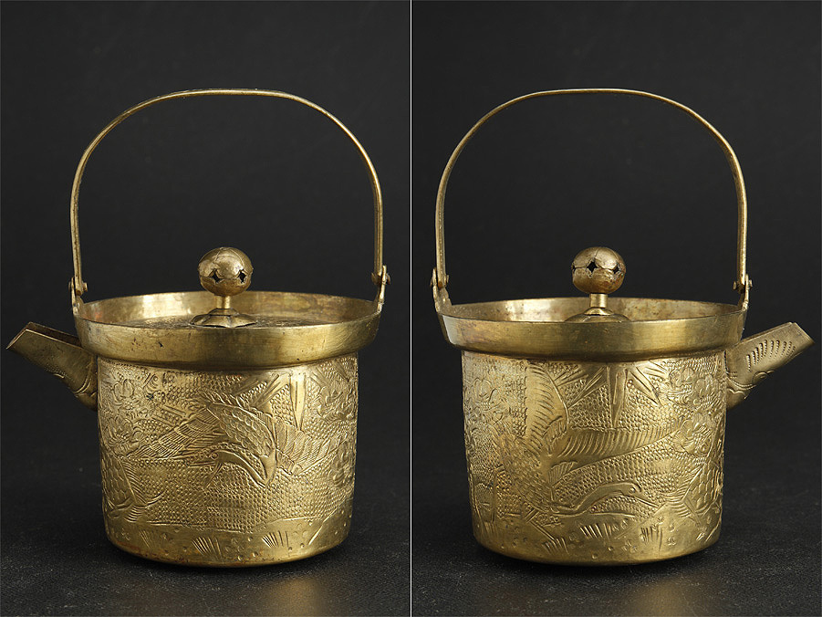 江戸時代中期〜後期にお歯黒道具に使われた渡金と言う道具の一つです