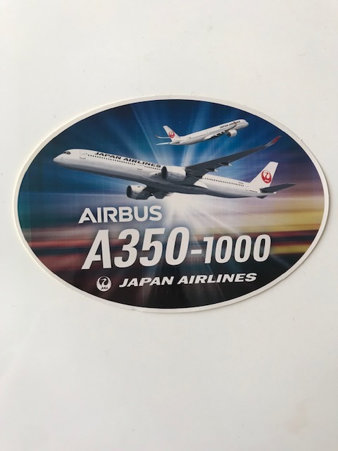 JAL A350-900 TOKYO 2020 搭乗記念 ステッカー 搭乗記念証 JAL A350