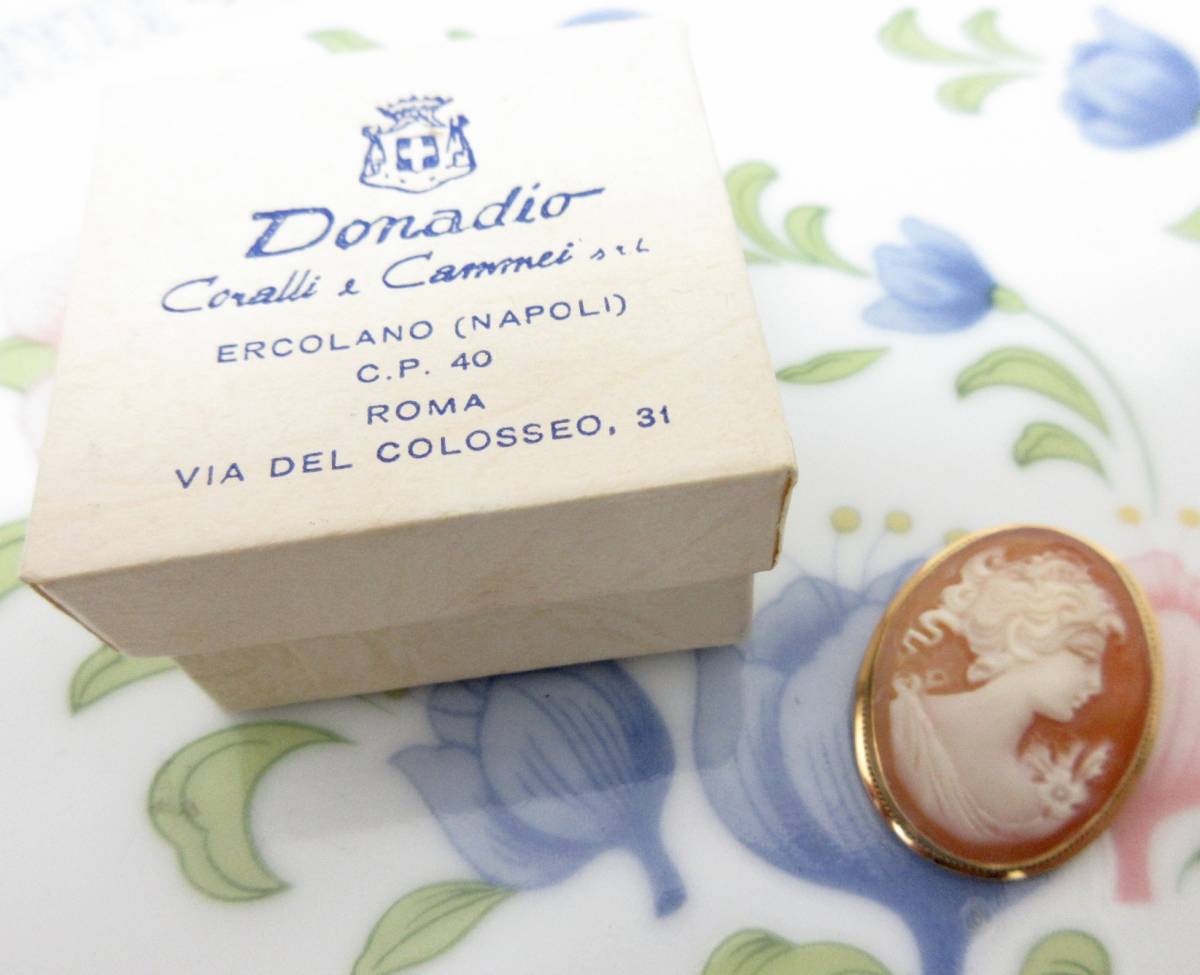 Donadio工房 ヴィンテージカメオブローチ K14 Donadio工房