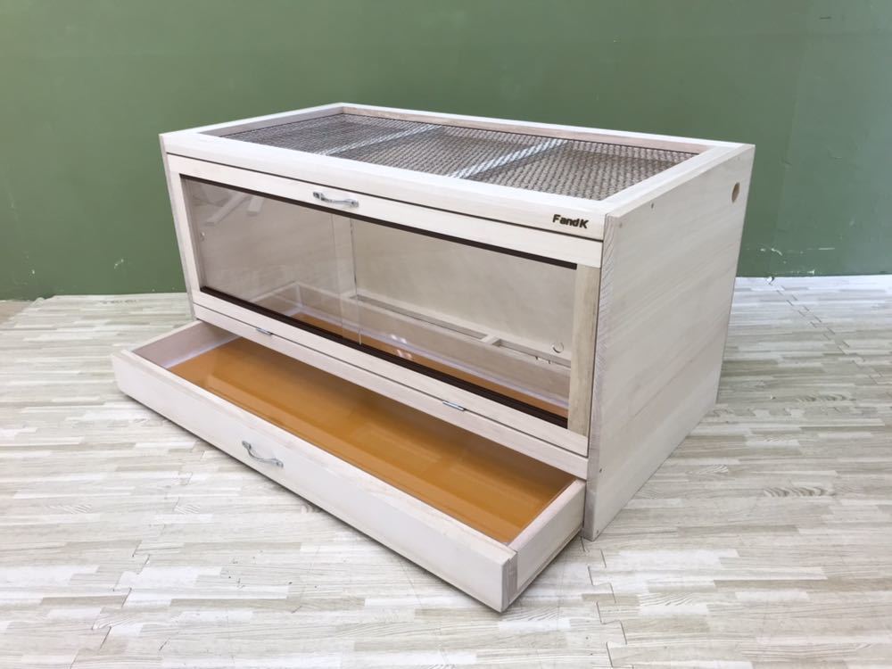 FandK爬虫類木製ケージ ハリネズミケージ 900×450×450 【公式通販】