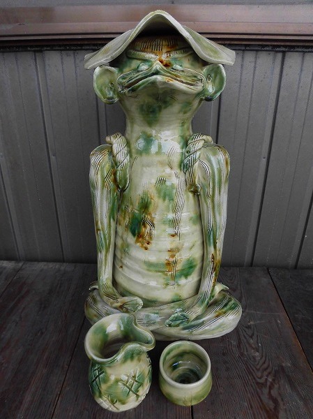 河童(カッパ)陶器置物 ビッグサイズ48㎝ 河童(カッパ)陶器置物 ビッグ