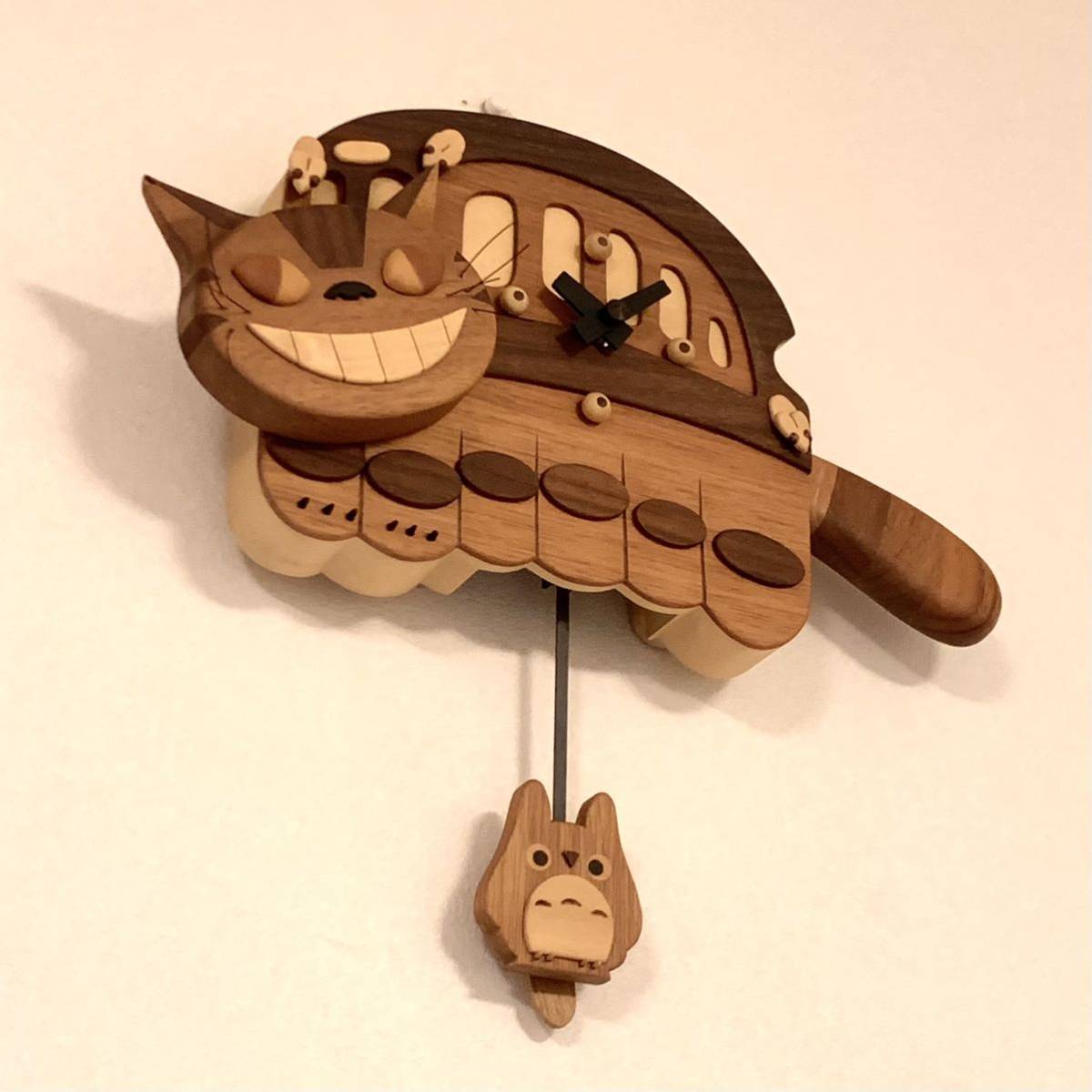 激レア スタジオジブリ正規品 木製 となりのトトロ 振り子時計 木に