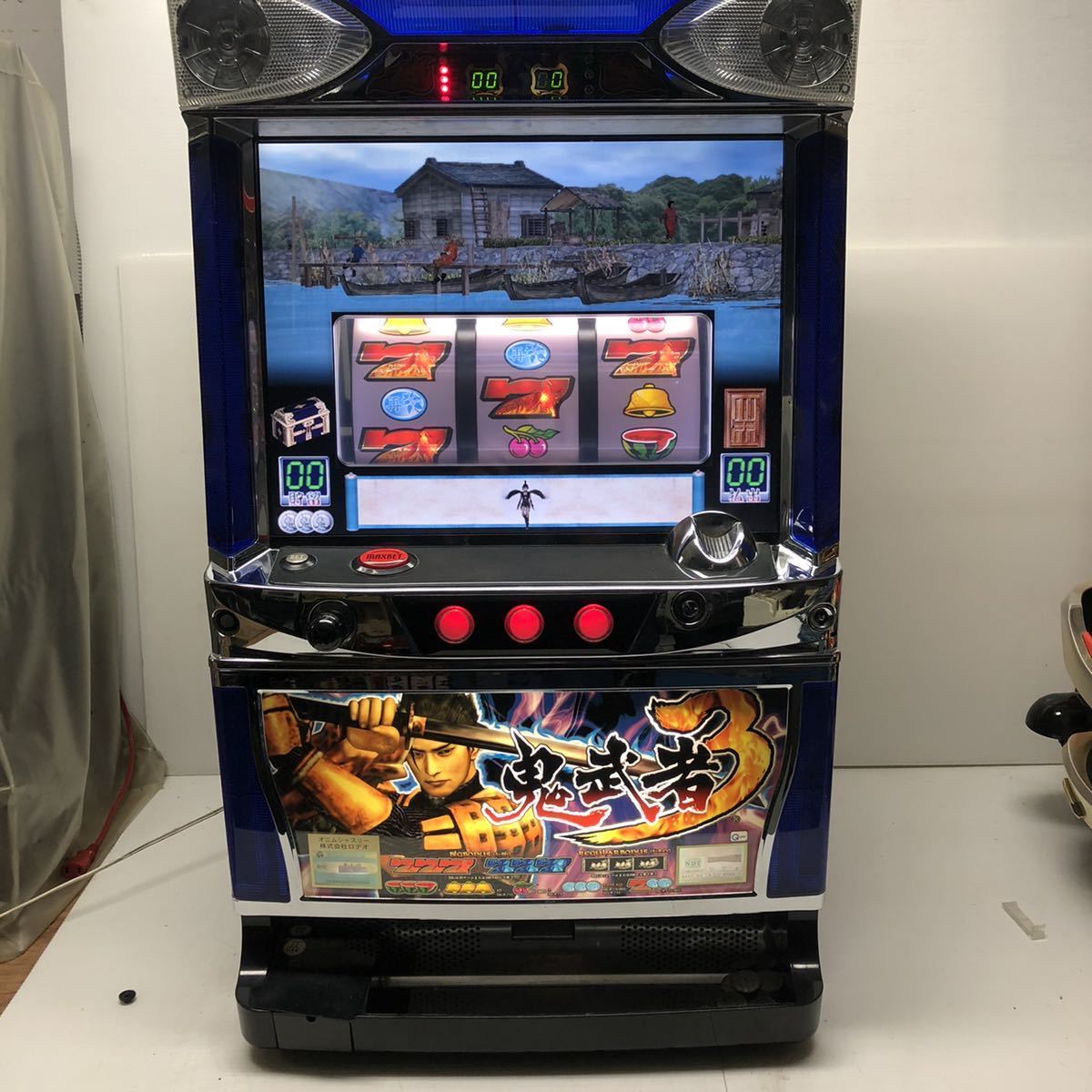 送料込み 新鬼武者2 パチスロ実機 コイン不要機付き スロット実機 家スロ