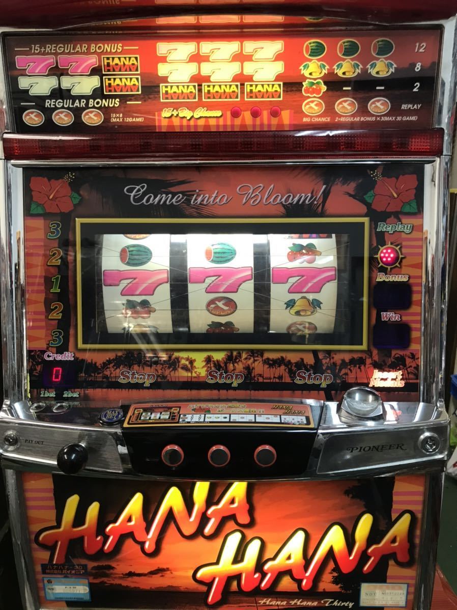 激レア台】初代ハナハナ 4号機 パチスロ実機】パイオニア☆『初代