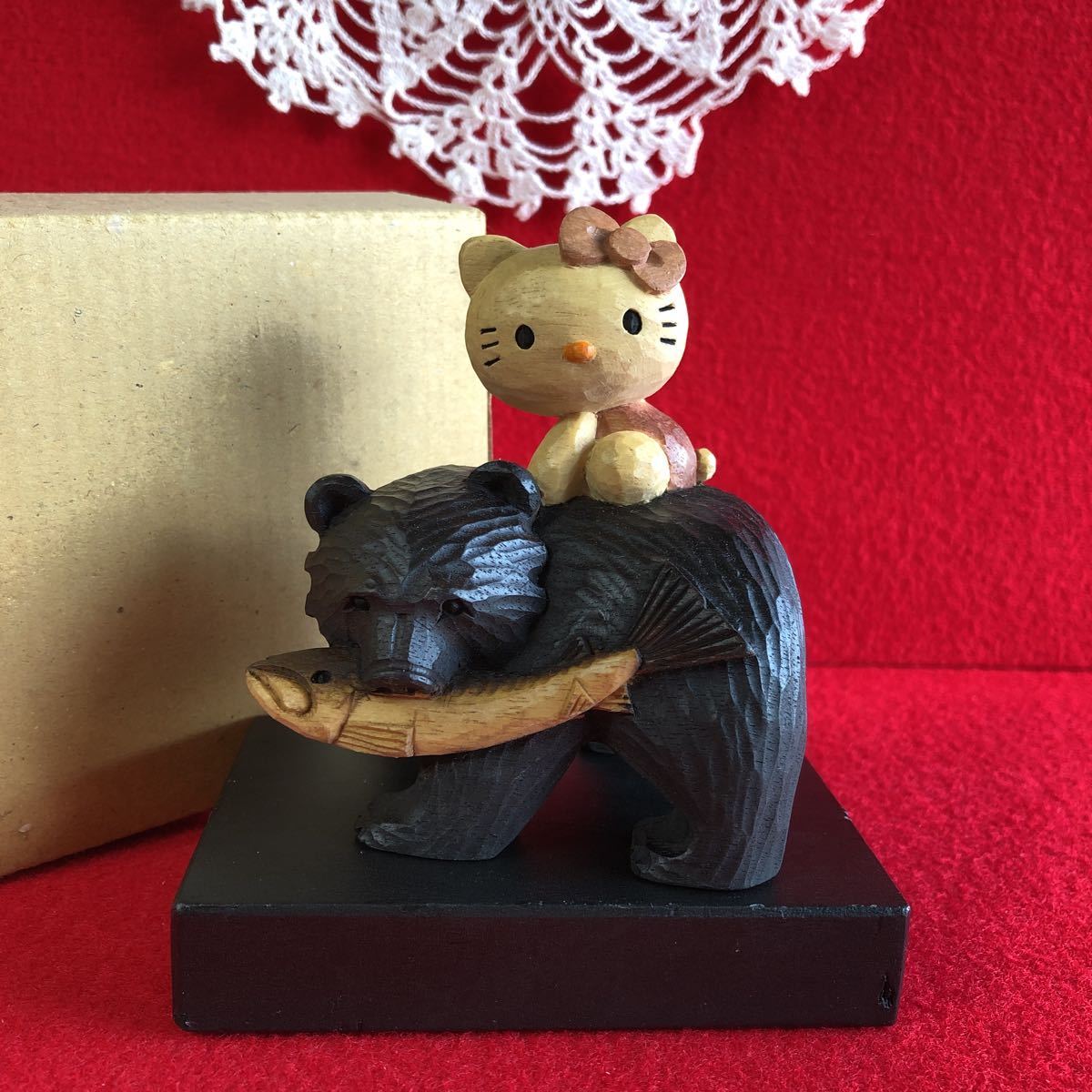 ハローキティ木彫り最終値下げ