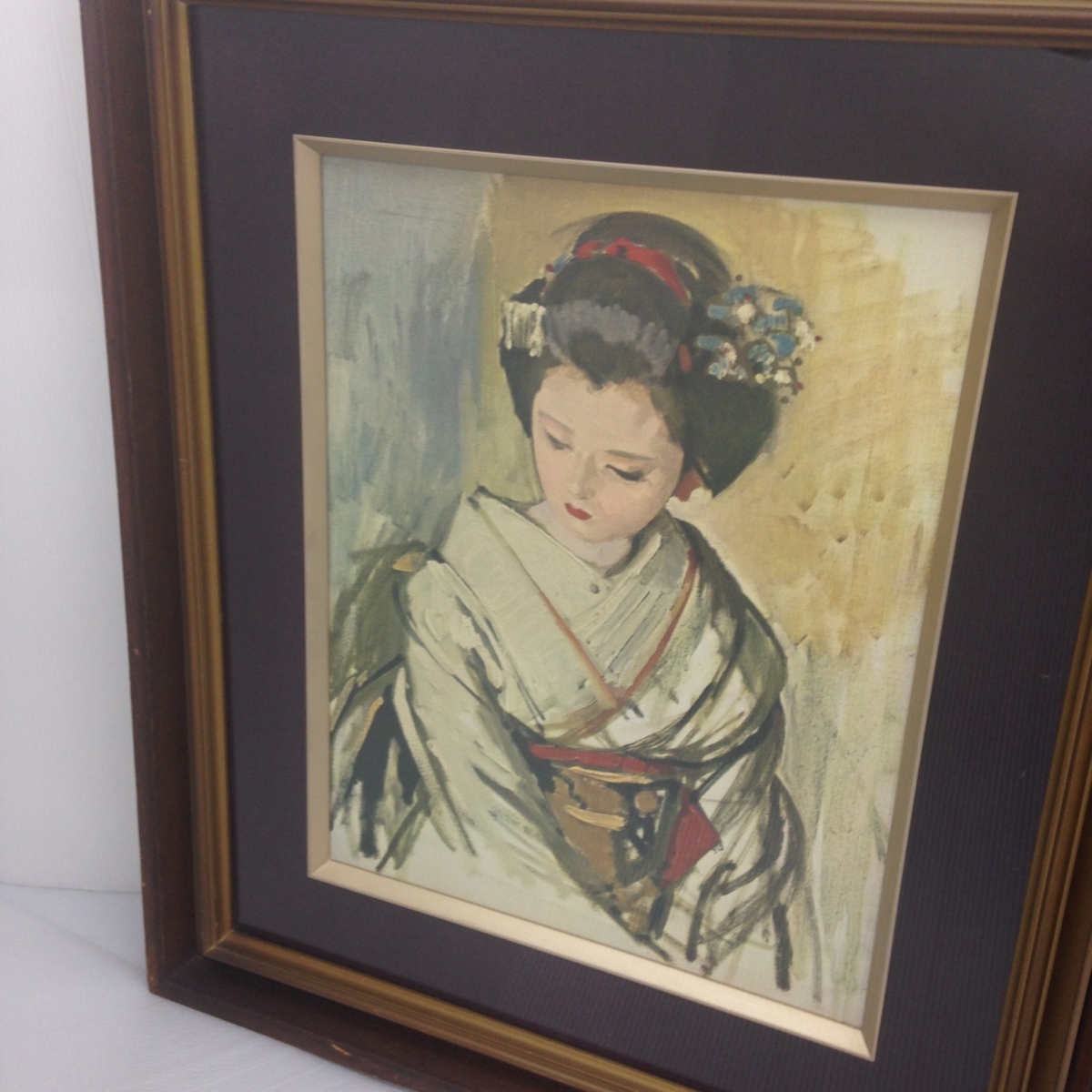 最終値下げ」小磯良平【舞妓】工芸画 178/200 絵画油絵