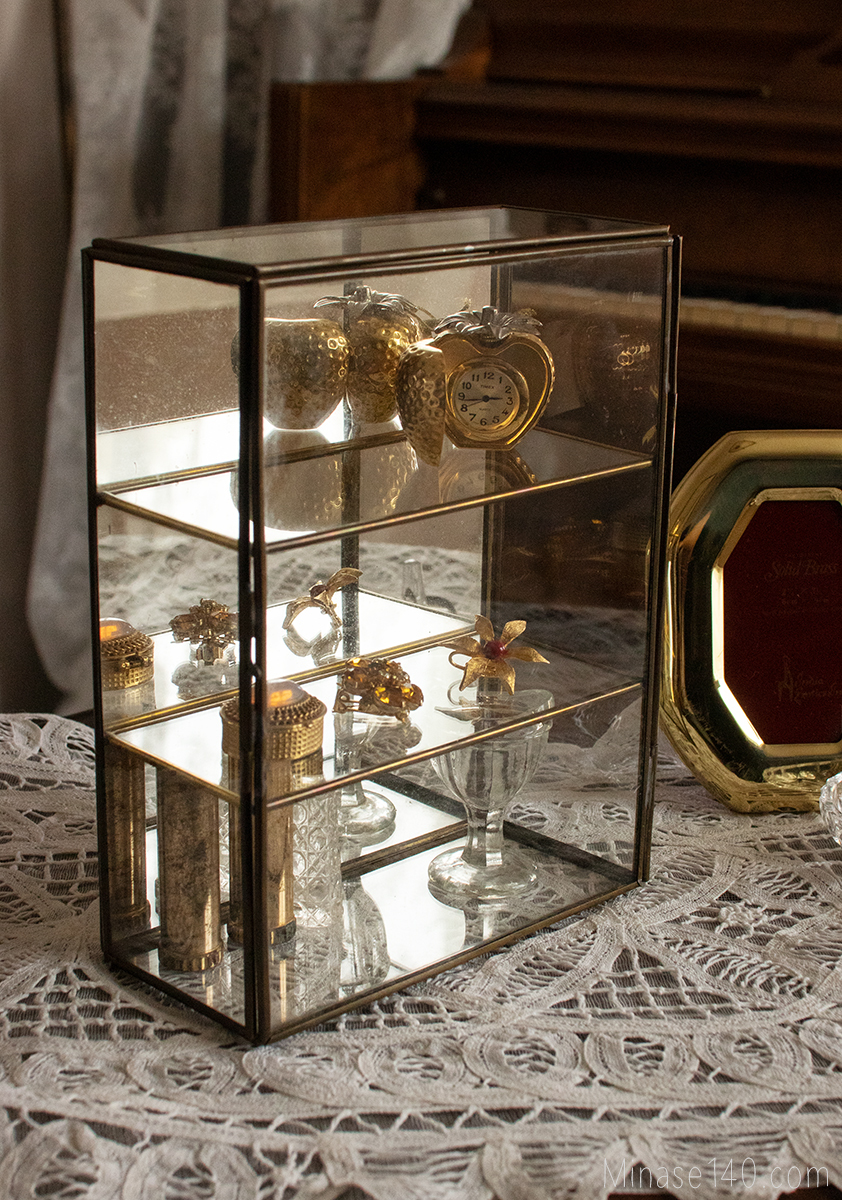 アンティーク風 ディスプレイ コレクションボックス ジュエリー 小物
