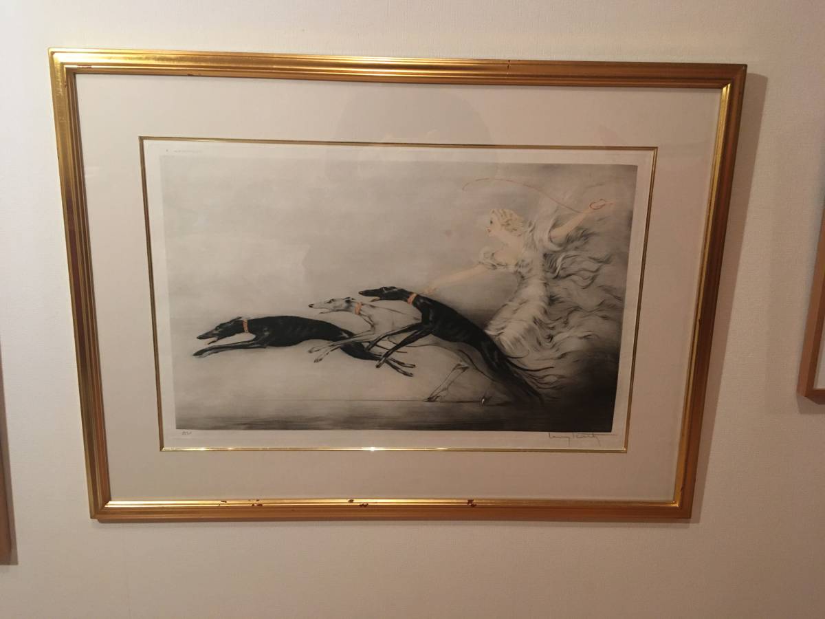 真作保証】ルイ・イカール「スピード」エッチング 直筆サイン 版画