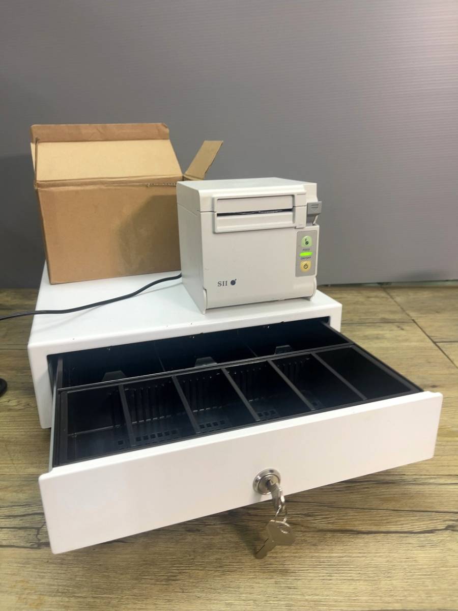 □SII セイコー サーマルプリンター＆ドロアー□RP-D10 エアレジ対応