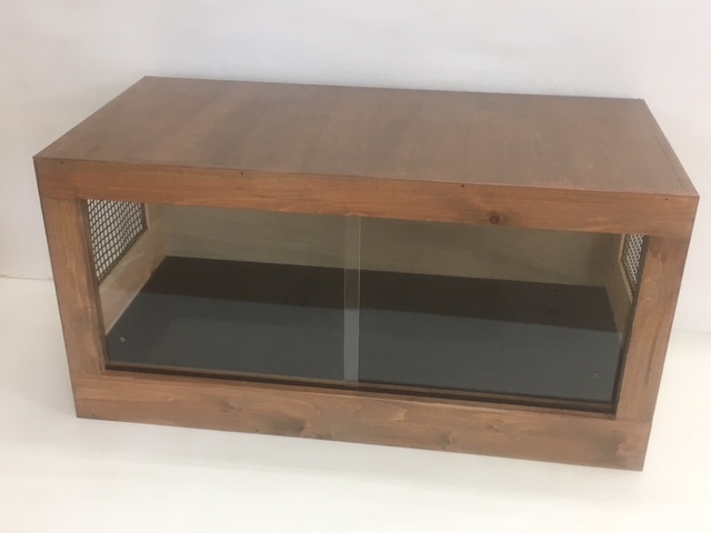 RepBox 木製ケージ 900×450×450 小動物、爬虫類用 ウォルナット