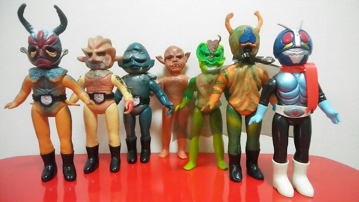 当時物 仮面ライダー怪人 アリキメデス ソフビ ベルト長靴あり 当時物