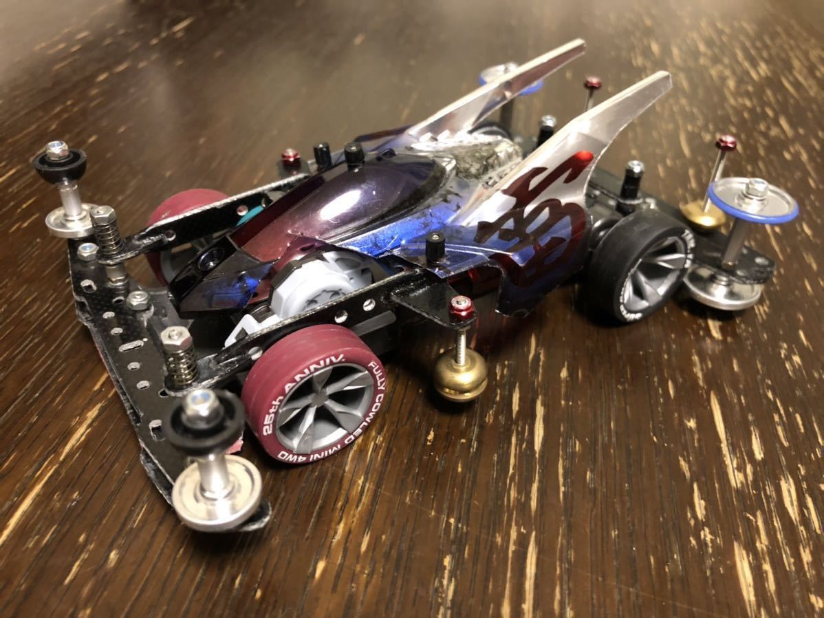 ミニ四駆完成品 MSフレキThunder shotフルカーボン ミニ四駆 サンダー