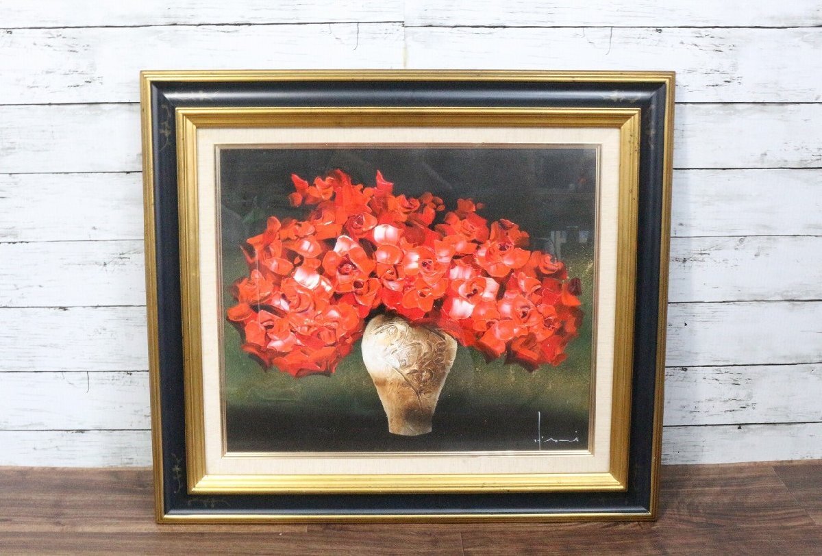 立川広己 薔薇 F4号 油絵 絵画 【立川広己】 絵画:画題 薔薇 【一枚の繪】