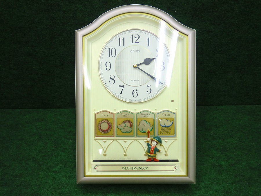 安い セイコー SEIKO ウェザーからくり時計 掛け時計 天気予報 RE516B