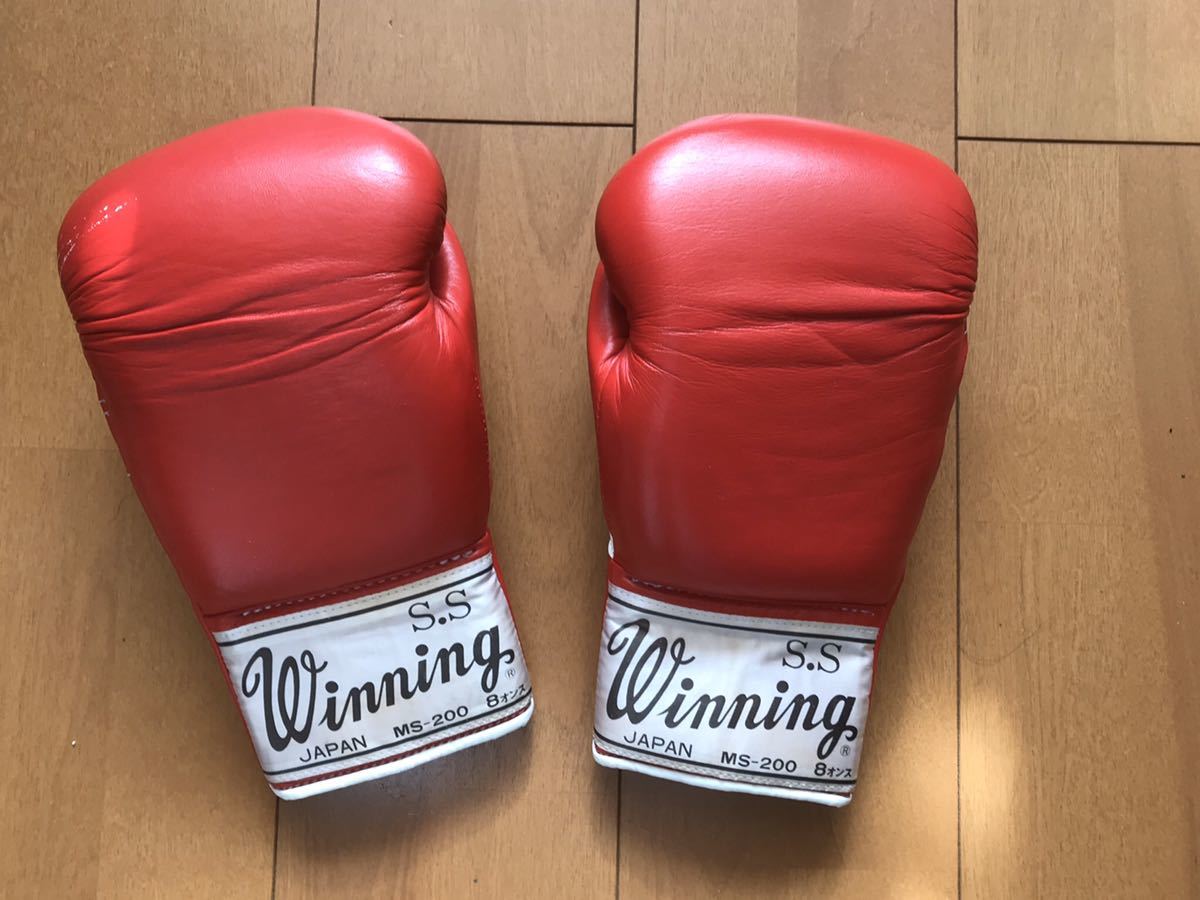 Winning ボクシンググローブ 6oz 赤 ウイニング 旧ロゴ Winning
