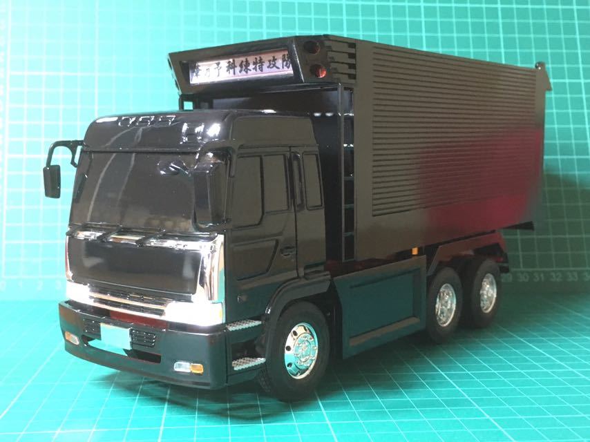 アオシマデコトラ日野プロフィアデカ箱ダンプ完成品