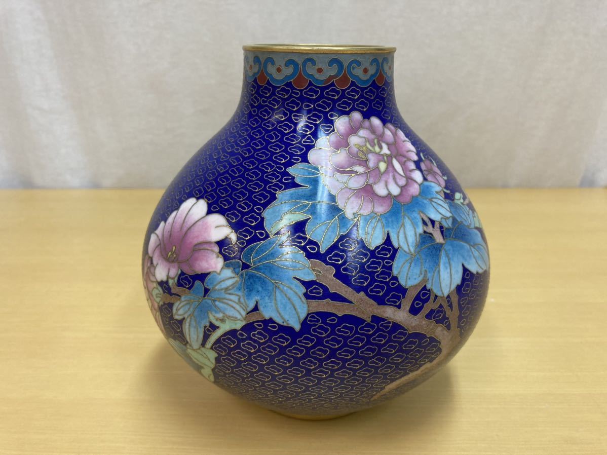 2269 七宝焼 景泰藍 花瓶 2客 時代物 【公式通販】