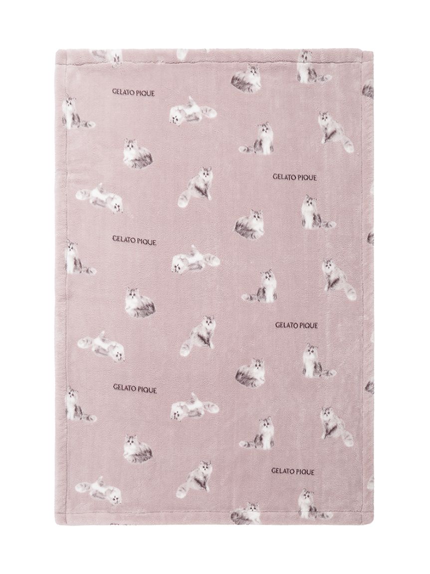 Sleep】CAT柄 プリント毛布(ブランケット・タオルケット)｜ルーム