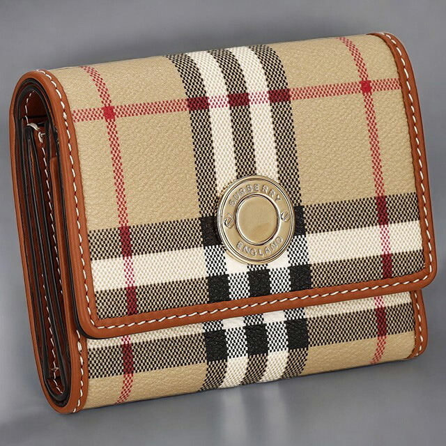 バーバリー 三つ折り財布 レディース ブランド BURBERRY チェック