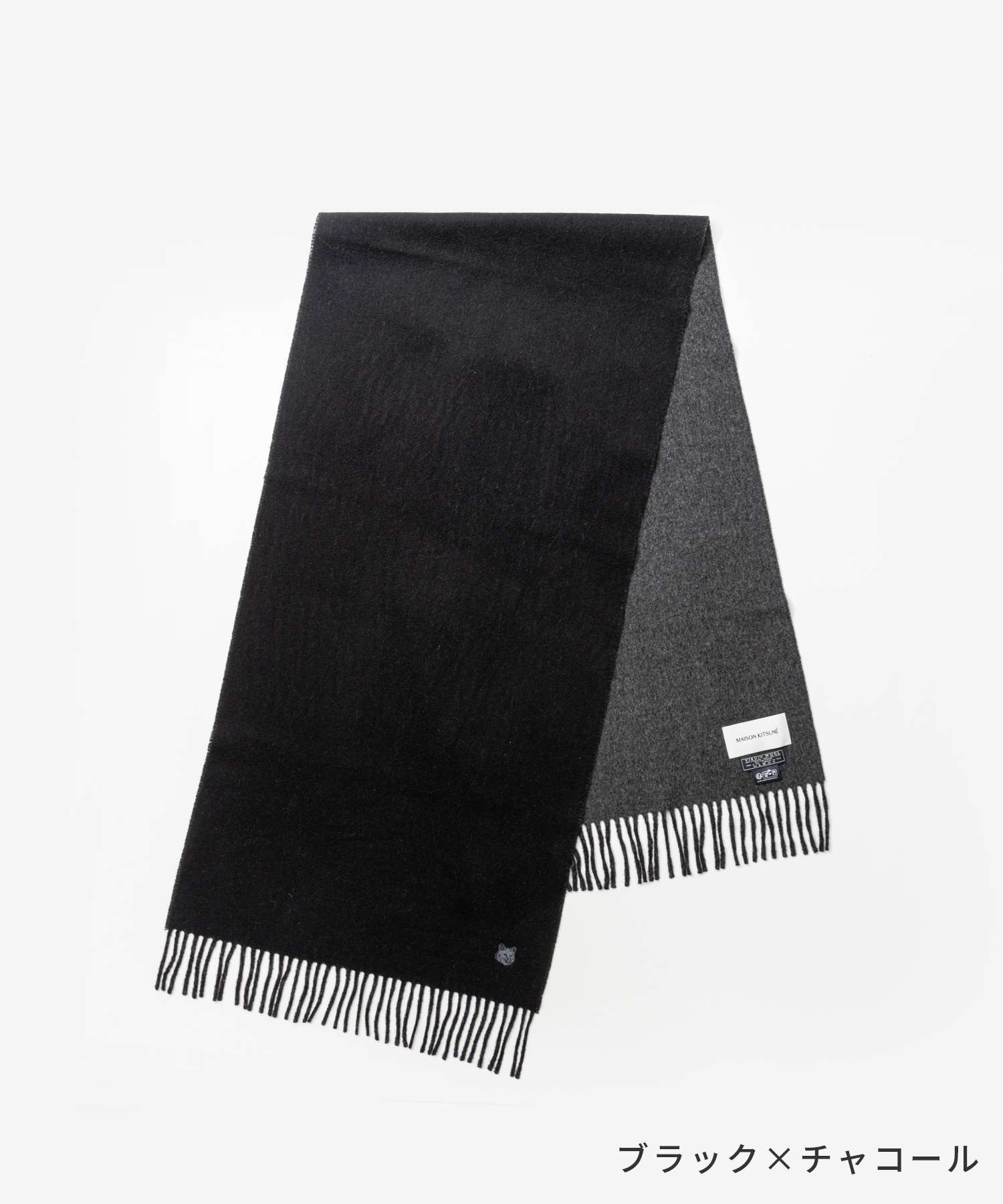 メゾンキツネ MAISON KITSUNE LM06201WA0018 スカーフ FOX HEAD PATCH