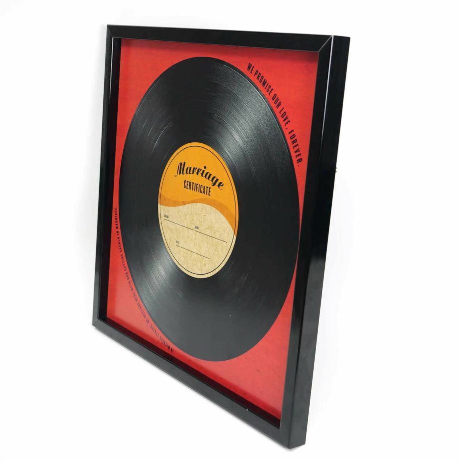 ゲスト署名で作る》レコードイラスト結婚証明書 / 結婚式 記念品 誓い
