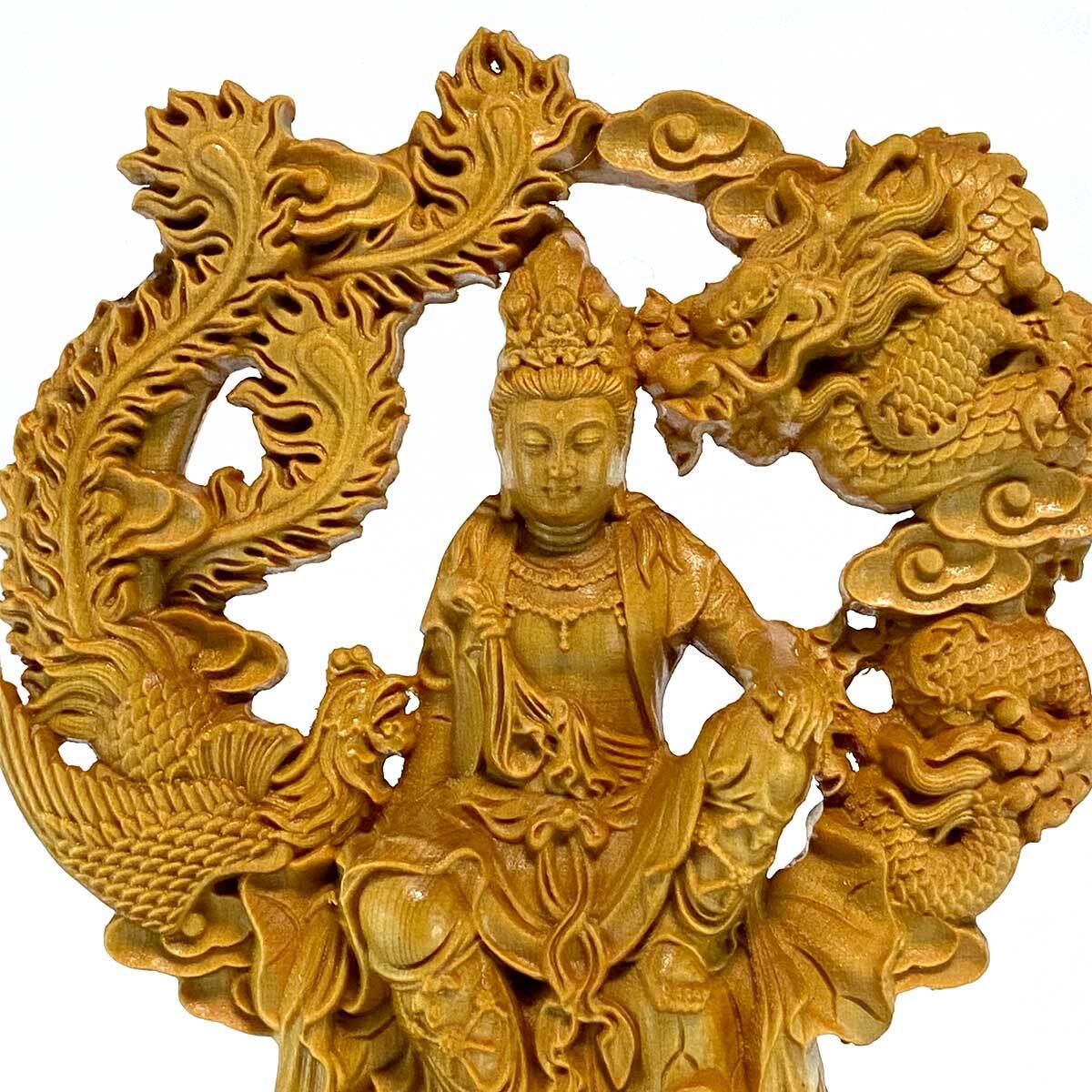 備前焼 観音菩薩立像 仏像 置物 細工物 仏教 観音様 在銘 作家作品