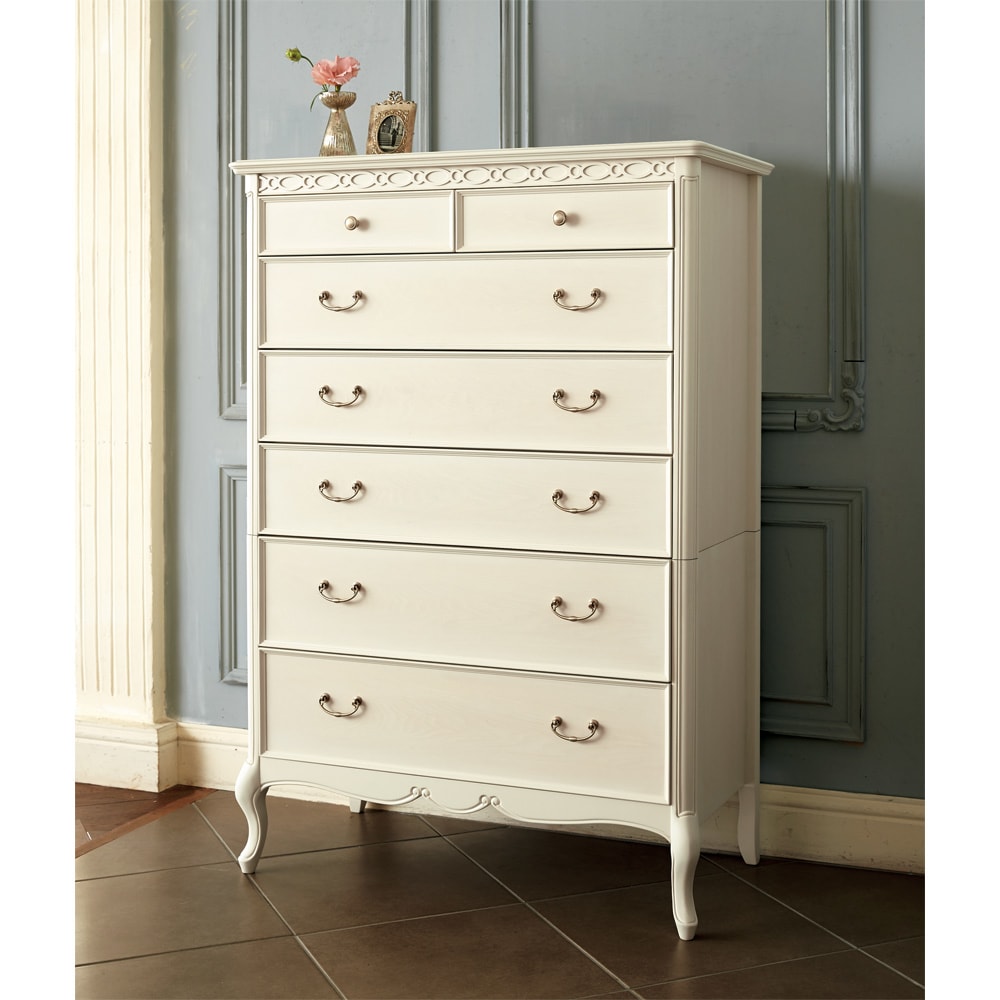 B038 レグナテック6段ハイチェストタンスベビー（ホワイト）