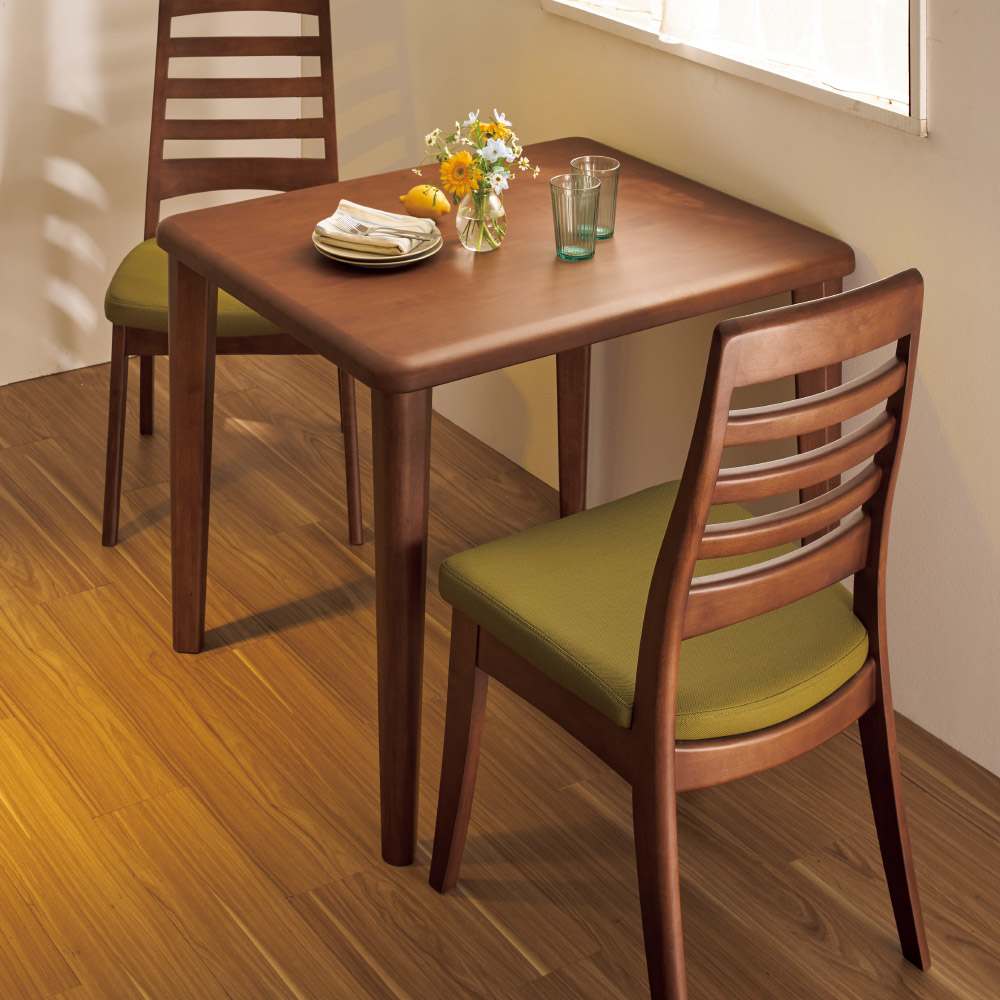 角丸優しいダイニングテーブル 4本脚 幅90奥行75cm 通販 - ディノス