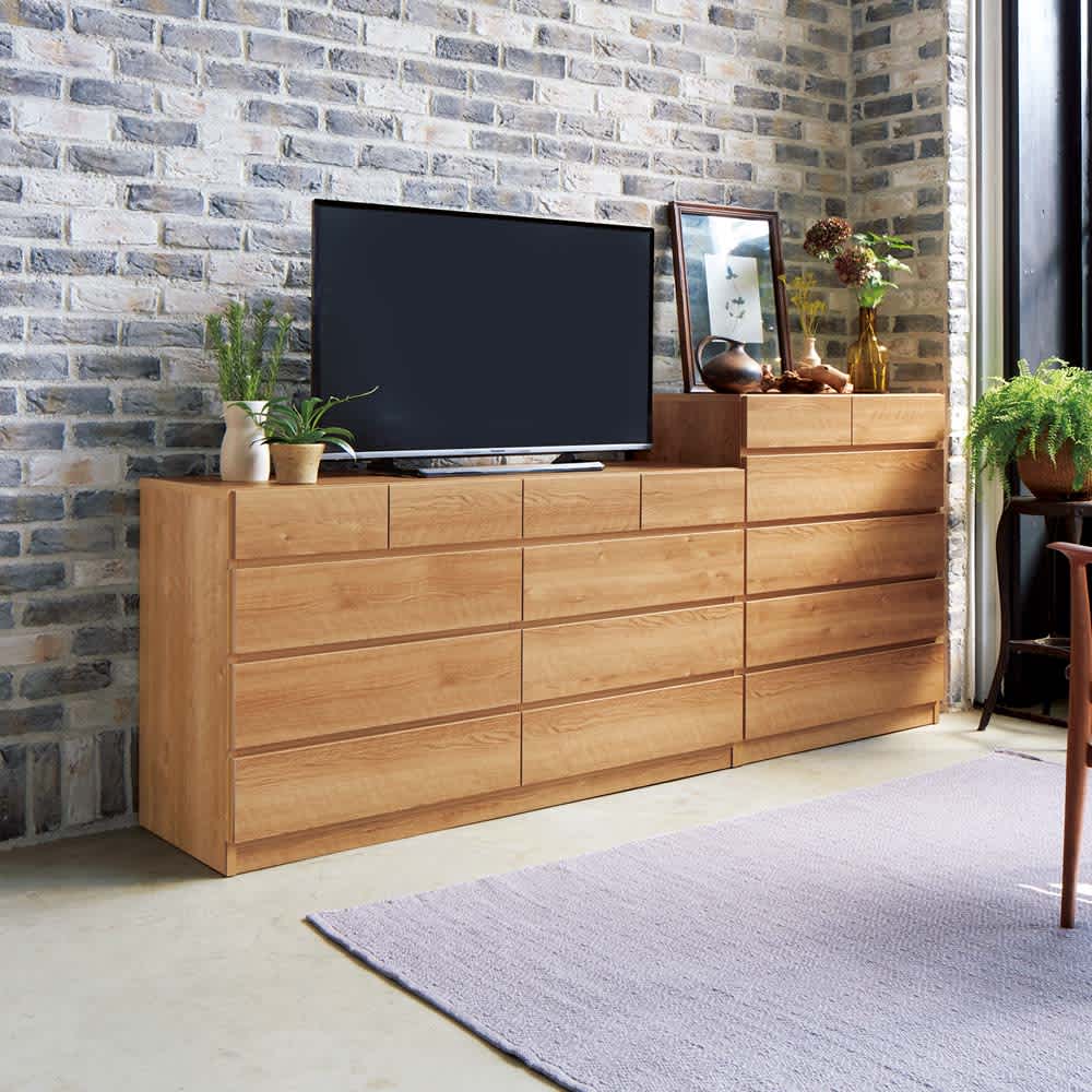 頑丈天板を賢く活用！ワイドクローゼットチェスト 4段・幅140cm 通販