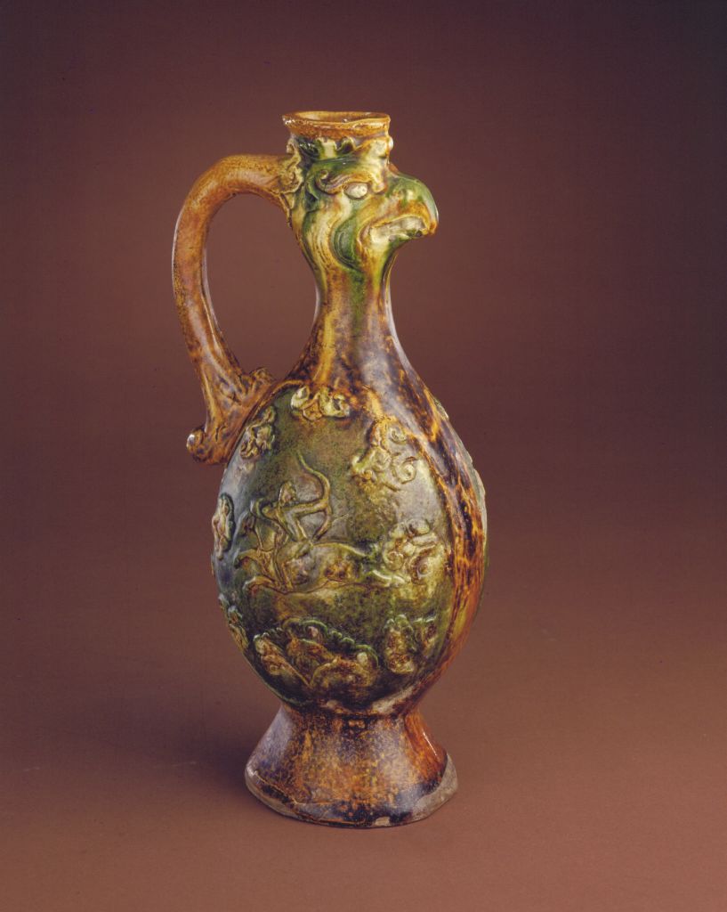 三彩凤首壶- 故宫博物院