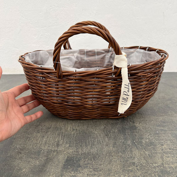 園芸ネット本店｜PPラタンバスケット楕円型Sブラウン（3210） の通販