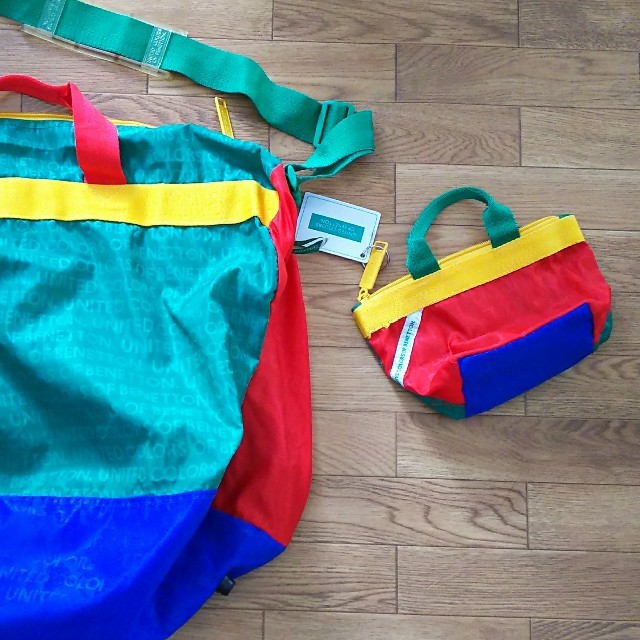 BENETTON - ベネトン 80'～90'マルチカラーバッグの通販 by 和夢's
