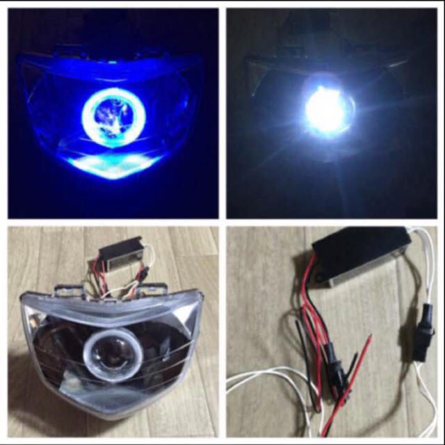 アドレスv125S 紫青 イカリングヘッドライト！ 完全取り付けサポート