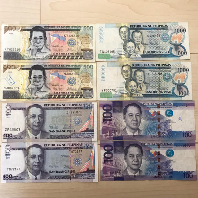 フィリピン1000ペソ紙幣 13枚 13000ペソ フィリピン1000ペソ紙幣 13枚