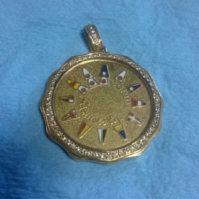 コルム☆ダイヤ入り18金☆ペンダントトップ CORUMペンダント