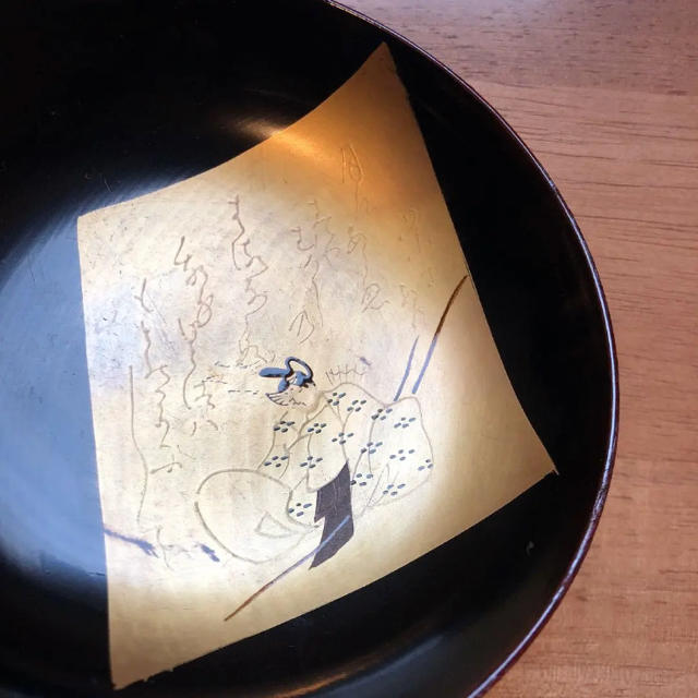 漆器 椀 5個セット 金箔花模様 木箱付き 雑煮椀 5客 セット